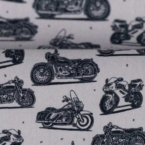 Preview: Baumwolle - Motorräder - Retro - B-Ware Reststück ca. 280 cm