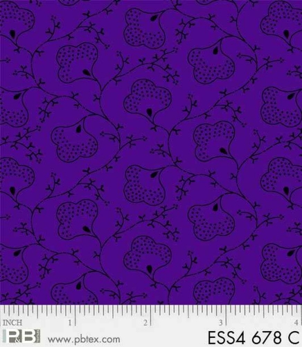 Patchwork Baumwolle - Bear Essentials 4 - Lilac Flower - Reststück ca. 60 cm