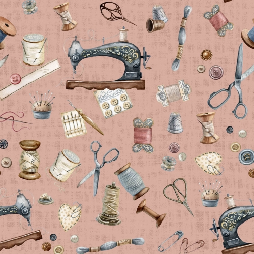 Canvas Digital - Sewing Kit - Light Rose