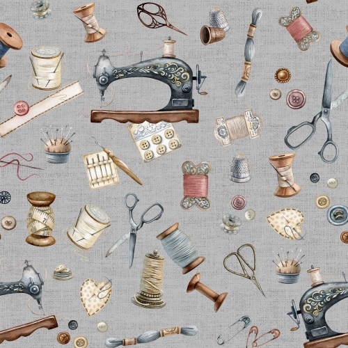Preview: Canvas Digital - Sewing Kit - Light Grey