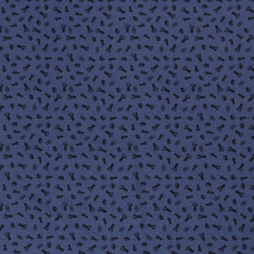 Preview: Swafing Baumwolle Webware - Happy Metal by Steinbeck - Schrauben - Reststück ca. 47cm