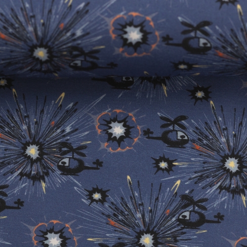 Preview: Swafing Baumwolle Webware - Happy Metal by Steinbeck - Hubschrauber