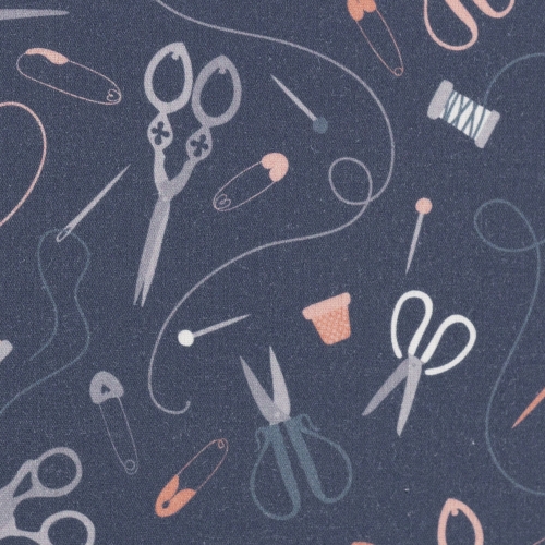 Baumwolle - Sewing - Graublau