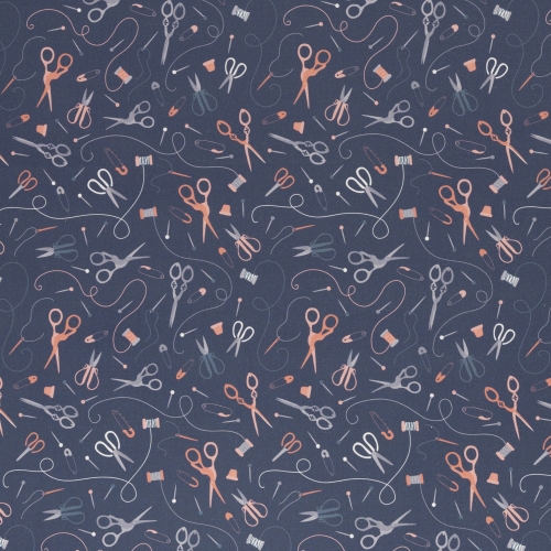 Preview: Baumwolle - Sewing - Graublau