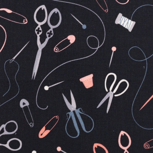 Baumwolle - Sewing - Schwarz