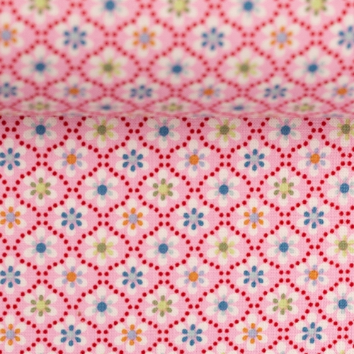 Swafing Baumwolle - Julia - Blümlis - Rosa - Reststück ca. 90 cm