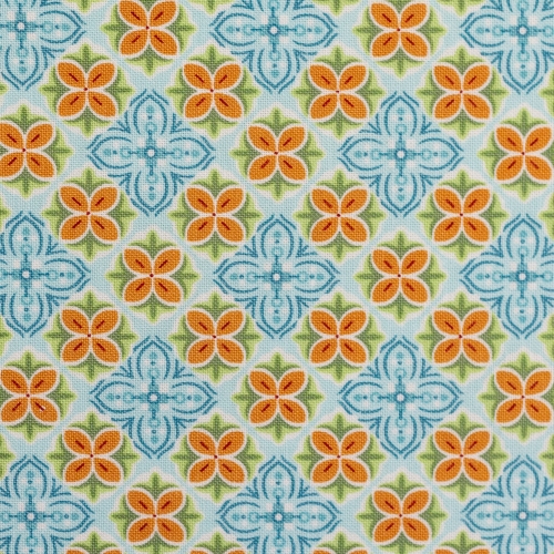 Swafing Baumwolle - Julia - Blütenornament - Blau