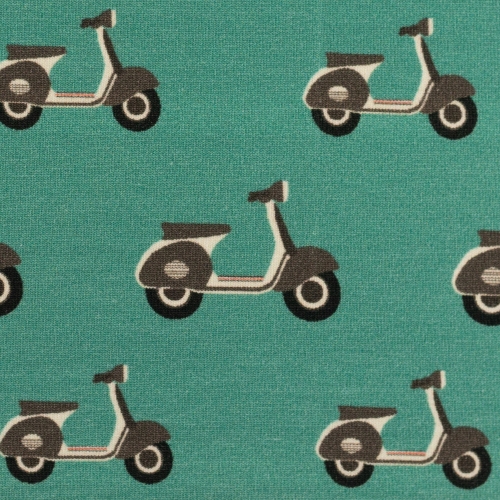 Swafing Sweat French Terry - Retro Moped Grün