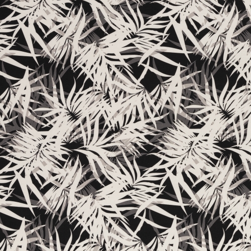 Preview: Canvas Blätter - Schwarz