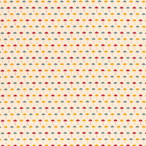 Preview: Swafing Baumwolle - Regenschirme - Reststück ca. 40 cm