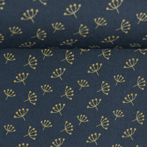 Preview: Swafing Baumwolle Webware - Jule - Pusteblumen - Dunkelblau