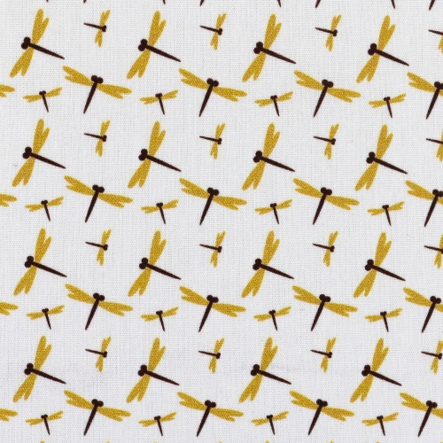 Swafing Baumwolle Webware - Jule - Libellen - Weiß