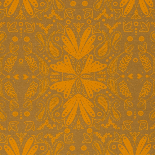 Swafing French Terry - Harmony by Cherry Picking - Paisley - Ocker