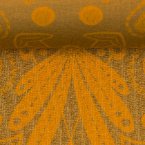 Swafing French Terry - Harmony by Cherry Picking - Paisley - Ocker