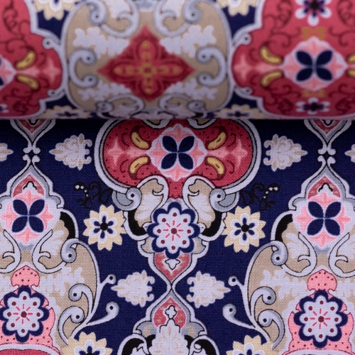 Preview: 2021 Swafing Baumwolle Webware - Julia - Ornamente - Dunkelblau