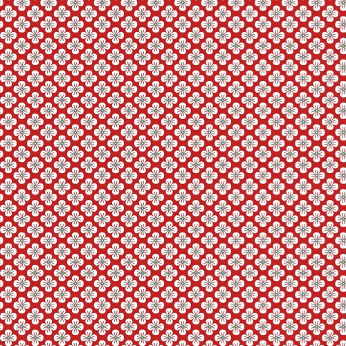 Preview: Baumwolle Popeline -  Fiona Hewitt - SWEET JAPAN FLOWER - Rot