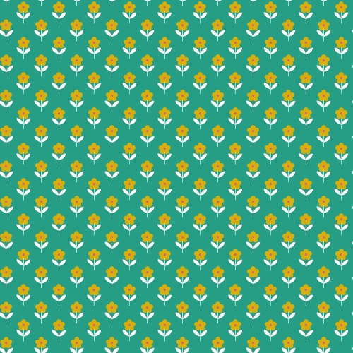 Baumwolle Fiona Hewitt - POPLIN - RASPBERRY FLOWER - Teal