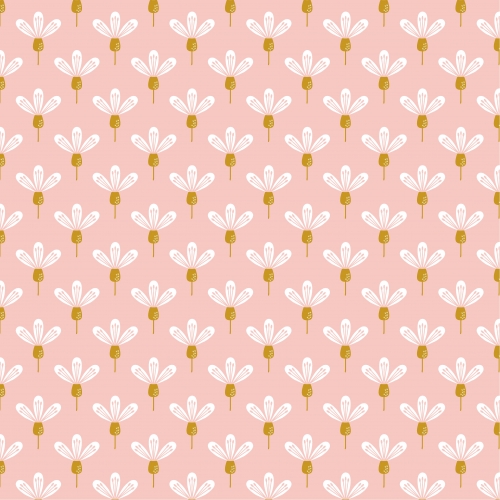 Baumwolle Popeline - Flowers and Graphic - Rosa