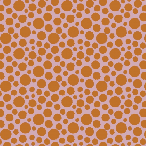 Baumwolle Popeline - Big Dots - Orange - 10m Ballen