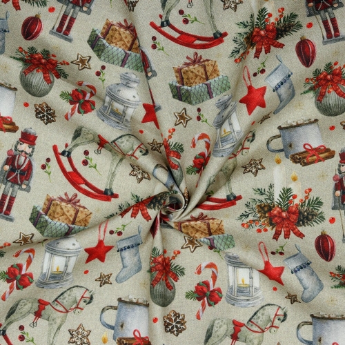 Preview: Canvas - Digital - Weihnachtsgeschenke - Leinen