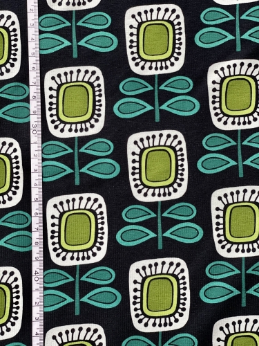 Preview: Albstoffe - Hamburger Liebe - Jersey - Sweet Home - Annas House - Schwarz