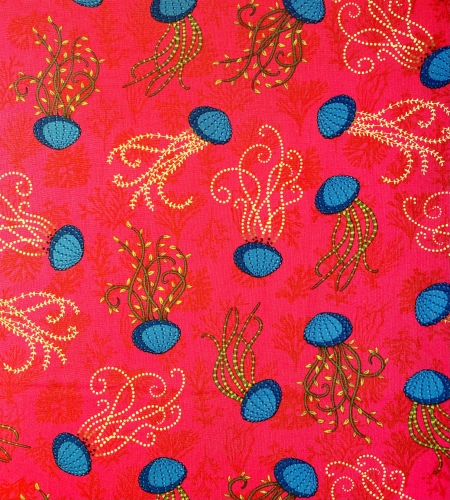 Baumwolle Patchwork - Odile Bailloeul - Aquatic - Pink