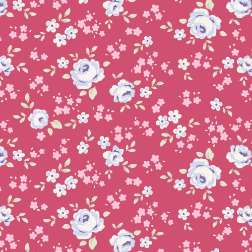 Tilda Patchwork Baumwolle - Eliza Raspberry