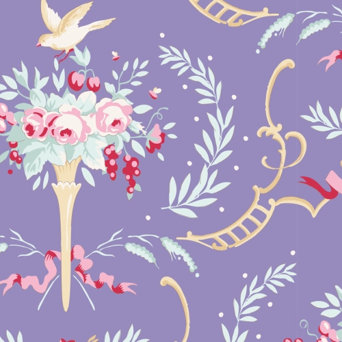 Tilda Patchwork Baumwolle - Birdsong Blue