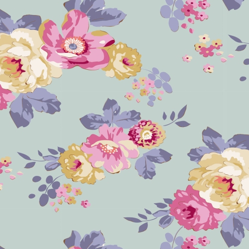 Tilda Patchwork Stoff Baumwolle - Maple Farm - Pauline Teal