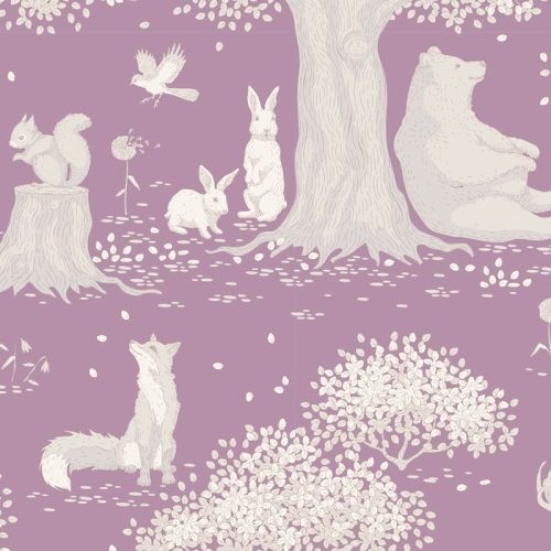 Tilda Patchwork Baumwolle - Woodland Mauve