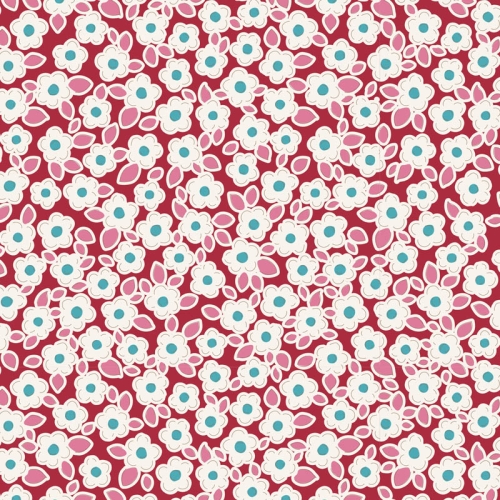 Tilda Patchwork Baumwolle - Woodland Carol Red