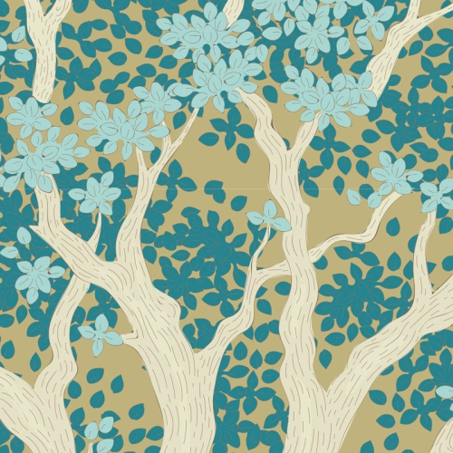 Tilda Patchwork Baumwolle - Woodland Juniper Teal