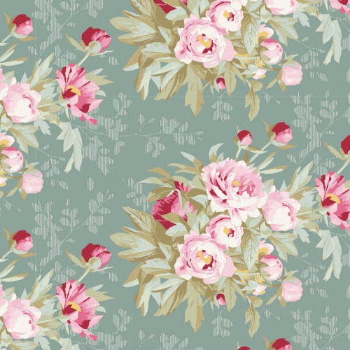 Tilda Patchwork Stoff Baumwolle - Woodland Hazel Sage