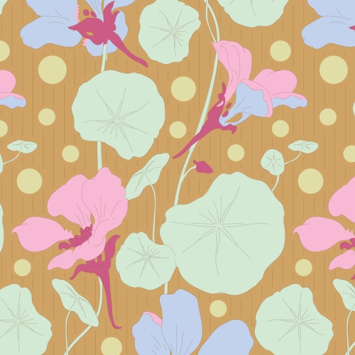 Tilda Patchwork Stoff Baumwolle - Gardenlife Nasturtium Mustard