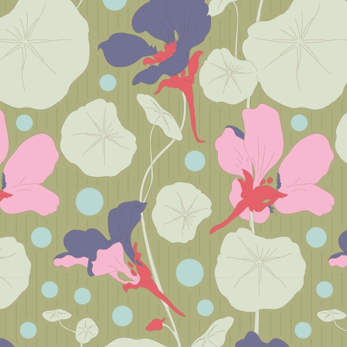Tilda Patchwork Stoff Baumwolle - Gardenlife - Nasturtium Green