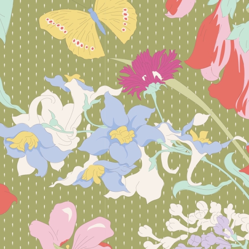 Tilda Patchwork Stoff Baumwolle - Gardenlife - Green