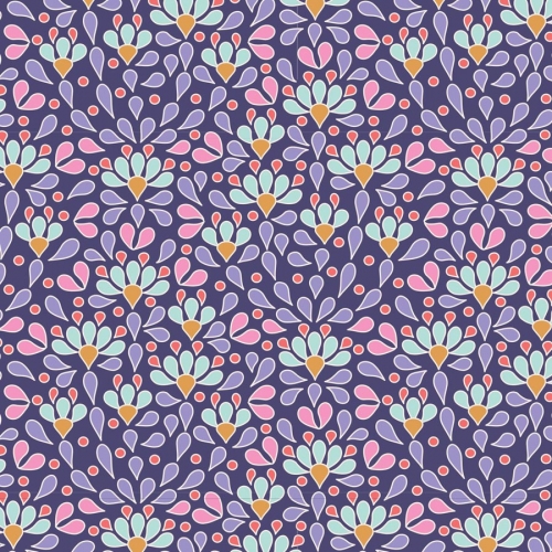 Tilda Patchwork Stoff Baumwolle - Cotton Beach - Sea Anemone Blue