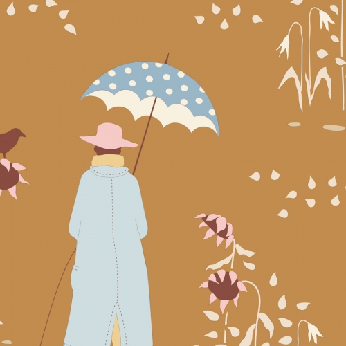 Tilda Patchwork Stoff Baumwolle - Windy Walk Camel