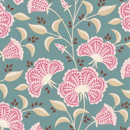 Tilda Patchwork Stoff Baumwolle - Windy Days Stormy Petrol