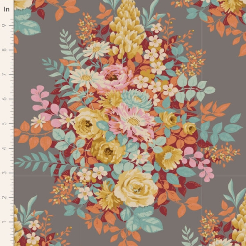 Tilda Patchwork Stoff Baumwolle - Chic Escape Whimsyflower Grey