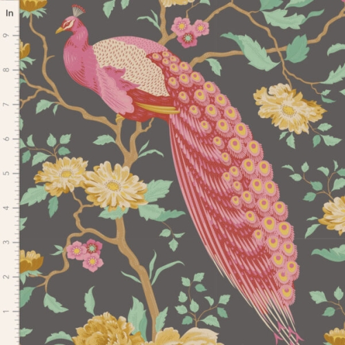 Tilda Patchwork Stoff Baumwolle - Chic Escape Peacock Tree Grey