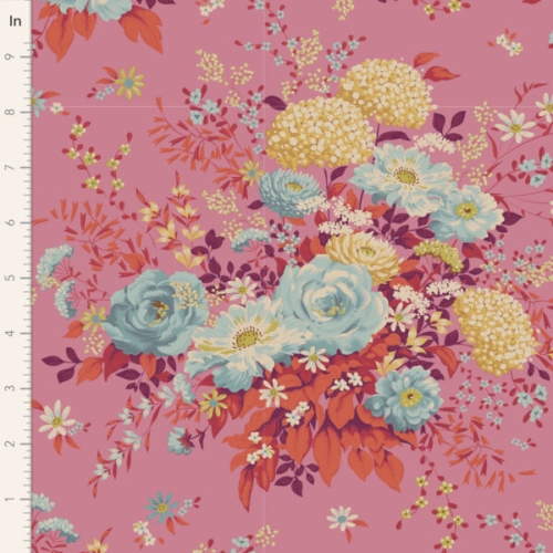 Tilda Patchwork Stoff Baumwolle - Chic Escape Wildgarden Pink