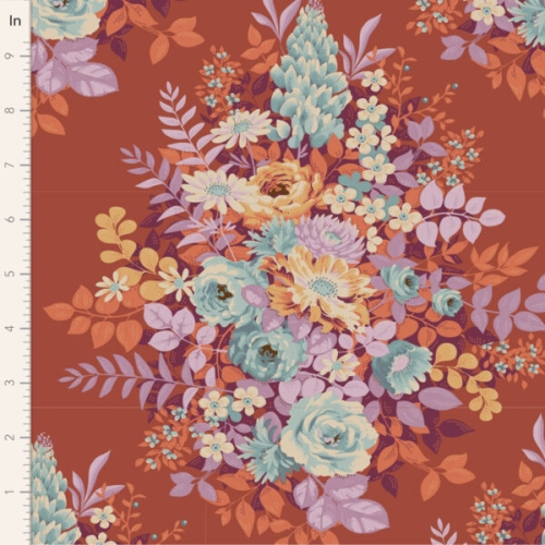 Tilda Patchwork Stoff Baumwolle - Chic Escape Whimsyflower Rust