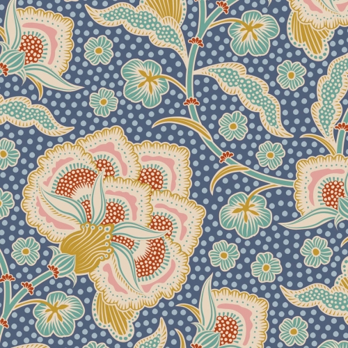 Tilda Patchwork Stoff Baumwolle - Hometown - Eden Blue