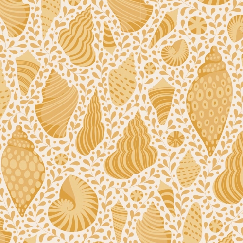Tilda Patchwork Stoff Baumwolle - Cotton Beach - Beach Shells Honey