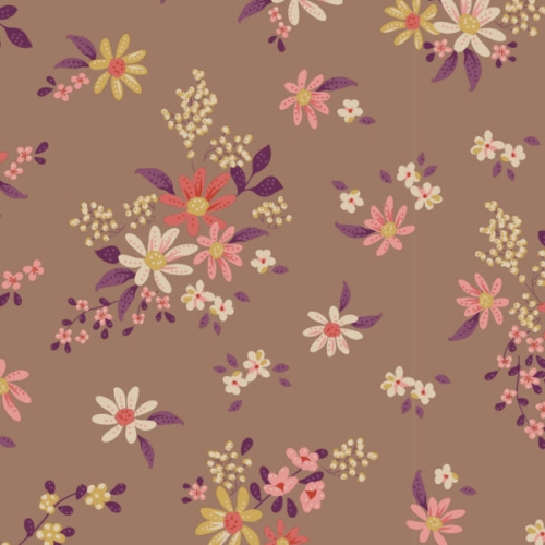 Tilda Patchwork Stoff Baumwolle - Daisyfield Taupe