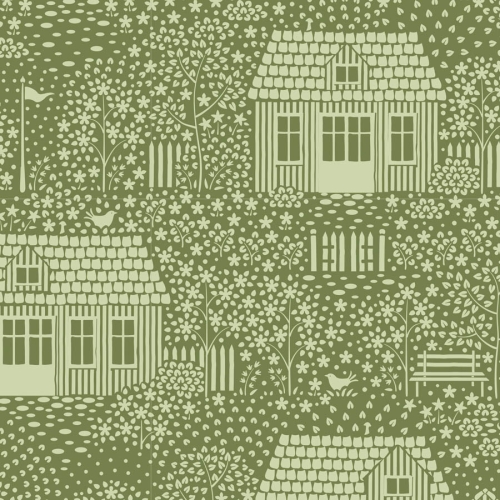 Tilda Patchwork Stoff Baumwolle - Hometown - My Neighborhood Moos