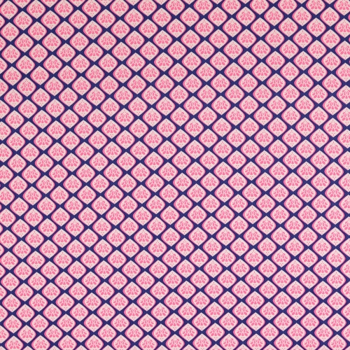 Baumwolle Köper - Rautenblume - Pink