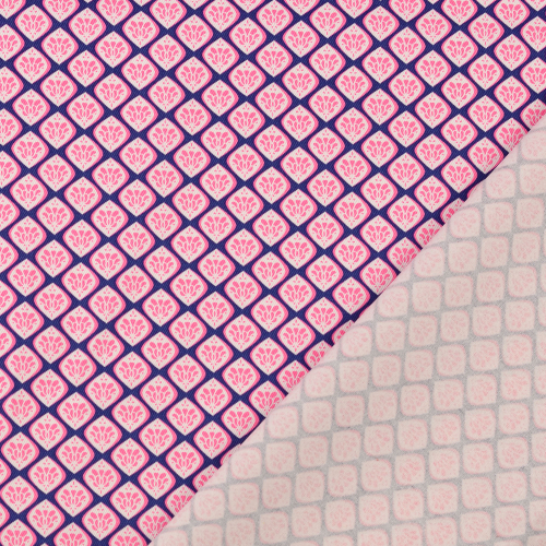 Baumwolle Köper - Rautenblume - Pink