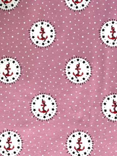Jersey Anker Punkte - Rosa